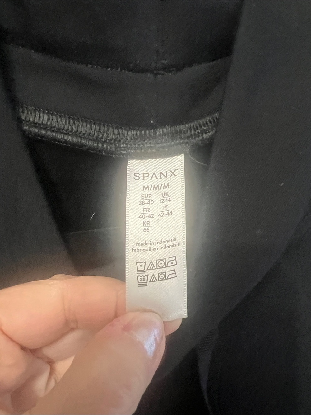 SPANX Black Air Essentials mock neck top M